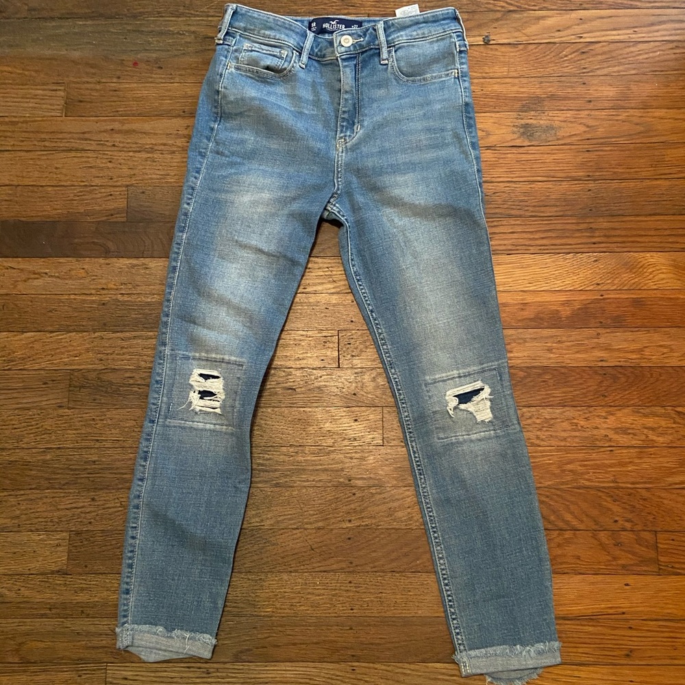 High rise crop supper skinny jeans